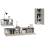 Set de muebles de TV 4 pzas madera contrachapada gris hormigón de vidaXL, Muebles TV - Ref: Foro24-3114337, Precio: 154,92 €,...