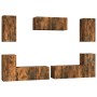 Set de muebles de TV 7 pzas madera contrachapada roble ahumado de vidaXL, Muebles TV - Ref: Foro24-3114307, Precio: 201,25 €,...
