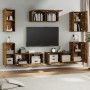 Set de muebles de TV 7 pzas madera contrachapada roble ahumado de vidaXL, Muebles TV - Ref: Foro24-3114307, Precio: 201,25 €,...