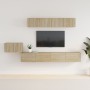 Set de muebles para TV 5 pzas madera contrachapada roble Sonoma de vidaXL, Muebles TV - Ref: Foro24-3114432, Precio: 195,35 €...