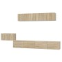 Set de muebles para TV 5 pzas madera contrachapada roble Sonoma de vidaXL, Muebles TV - Ref: Foro24-3114432, Precio: 195,35 €...