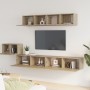 Set de muebles para TV 5 pzas madera contrachapada roble Sonoma de vidaXL, Muebles TV - Ref: Foro24-3114432, Precio: 195,35 €...