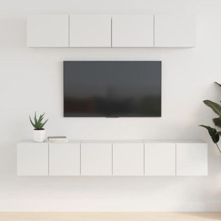 Set de muebles para TV 5 piezas madera contrachapada blanco de vidaXL, Muebles TV - Ref: Foro24-3114422, Precio: 184,72 €, De...
