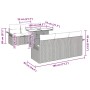 Conjunto de sofá de jardín con cojín 7 pcs Gris ratán sintético en Sofás de exterior | Comprar online en Foru.es