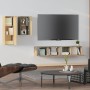 Set de muebles para TV 4 pzas madera contrachapada roble Sonoma de vidaXL, Muebles TV - Ref: Foro24-3114624, Precio: 149,85 €...