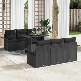 Conjunto de sofá de jardín 7 pcs Negro ratán sintético en Sofás de exterior | Comprar online en Foru.es
