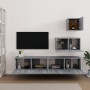 Set de muebles para TV 4 pzas madera contrachapada gris Sonoma de vidaXL, Muebles TV - Ref: Foro24-3114644, Precio: 117,26 €,...