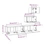 Set de muebles para TV 4 pzas madera contrachapada gris Sonoma de vidaXL, Muebles TV - Ref: Foro24-3114644, Precio: 117,26 €,...