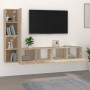 Set de muebles para TV 4 pzas madera contrachapada roble Sonoma de vidaXL, Muebles TV - Ref: Foro24-3114312, Precio: 140,02 €...