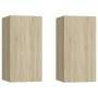 Set de muebles para TV 4 pzas madera contrachapada roble Sonoma de vidaXL, Muebles TV - Ref: Foro24-3114312, Precio: 140,02 €...