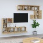 Mueble de pared para TV madera contrachapada color roble sonoma de vidaXL, Muebles TV - Ref: Foro24-3114584, Precio: 256,29 €...