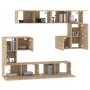 Mueble de pared para TV madera contrachapada color roble sonoma de vidaXL, Muebles TV - Ref: Foro24-3114584, Precio: 256,29 €...