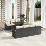 Conjunto de sofá de jardín 8 pcs Negro ratán sintético en Sofás de exterior | Comprar online en Foru.es