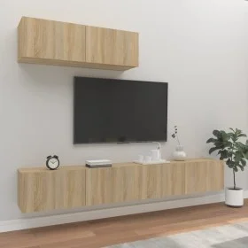 Set de muebles para TV 3 pzas madera contrachapada roble sonoma de vidaXL, Muebles TV - Ref: Foro24-3114480, Precio: 137,48 €...