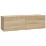 Set de muebles para TV 3 pzas madera contrachapada roble sonoma de vidaXL, Muebles TV - Ref: Foro24-3114480, Precio: 137,24 €...