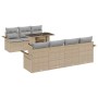 Conjunto de sofá de jardín 8 pcs Beige ratán sintético en Sofás de exterior | Comprar online en Foru.es