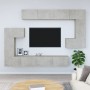 Mueble de pared de TV madera contrachapada gris hormigón de vidaXL, Muebles TV - Ref: Foro24-3114593, Precio: 378,15 €, Descu...