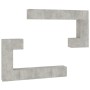 Mueble de pared de TV madera contrachapada gris hormigón de vidaXL, Muebles TV - Ref: Foro24-3114593, Precio: 378,15 €, Descu...