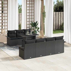Conjunto de sofá de jardín 8 pcs Negro ratán sintético en Sofás de exterior | Comprar online en Foru.es
