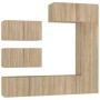 Set de muebles para TV 6 pzas madera contrachapada roble sonoma de vidaXL, Muebles TV - Ref: Foro24-3114552, Precio: 232,79 €...