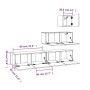 Set de muebles para TV 4 piezas madera contrachapada negro de vidaXL, Muebles TV - Ref: Foro24-3114647, Precio: 167,50 €, Des...