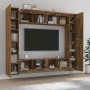 Set de muebles de TV 8 pzas madera contrachapada roble ahumado de vidaXL, Muebles TV - Ref: Foro24-3114235, Precio: 313,12 €,...