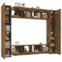 Set de muebles de TV 8 pzas madera contrachapada roble ahumado de vidaXL, Muebles TV - Ref: Foro24-3114235, Precio: 313,12 €,...