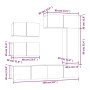 Set de muebles para TV 6 pzas madera contrachapada roble sonoma de vidaXL, Muebles TV - Ref: Foro24-3114552, Precio: 232,79 €...