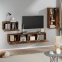 Set de muebles de TV 4 pzas madera contrachapada roble ahumado de vidaXL, Muebles TV - Ref: Foro24-3114339, Precio: 125,46 €,...