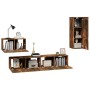 Set de muebles de TV 4 pzas madera contrachapada roble ahumado de vidaXL, Muebles TV - Ref: Foro24-3114339, Precio: 125,46 €,...