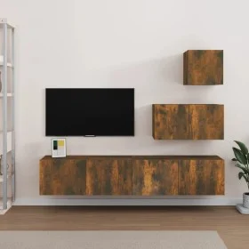 Set de muebles de TV 4 pzas madera contrachapada roble ahumado de vidaXL, Muebles TV - Ref: Foro24-3114643, Precio: 111,05 €,...