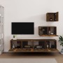 Set de muebles de TV 4 pzas madera contrachapada roble ahumado de vidaXL, Muebles TV - Ref: Foro24-3114643, Precio: 113,20 €,...