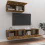 Set de muebles de TV 3 pzas madera contrachapada roble ahumado de vidaXL, Muebles TV - Ref: Foro24-3114475, Precio: 90,70 €, ...