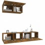 Set de muebles de TV 3 pzas madera contrachapada roble ahumado de vidaXL, Muebles TV - Ref: Foro24-3114475, Precio: 90,70 €, ...