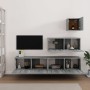 Set de muebles para TV 4 pzas madera contrachapada gris Sonoma de vidaXL, Muebles TV - Ref: Foro24-3114652, Precio: 126,59 €,...