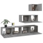 Set de muebles para TV 4 pzas madera contrachapada gris Sonoma de vidaXL, Muebles TV - Ref: Foro24-3114652, Precio: 126,59 €,...
