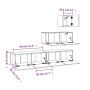 Set de muebles para TV 4 pzas madera contrachapada gris Sonoma de vidaXL, Muebles TV - Ref: Foro24-3114652, Precio: 126,59 €,...