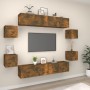 Set de muebles de TV 8 pzas madera contrachapada roble ahumado de vidaXL, Muebles TV - Ref: Foro24-3114219, Precio: 194,39 €,...