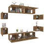 Set de muebles de TV 8 pzas madera contrachapada roble ahumado de vidaXL, Muebles TV - Ref: Foro24-3114219, Precio: 194,39 €,...