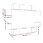 Set de muebles de TV 8 pzas madera contrachapada roble ahumado de vidaXL, Muebles TV - Ref: Foro24-3114219, Precio: 194,39 €,...