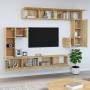 Mueble de pared para TV madera contrachapada color roble sonoma de vidaXL, Muebles TV - Ref: Foro24-3114592, Precio: 369,49 €...