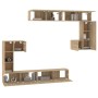 Mueble de pared para TV madera contrachapada color roble sonoma de vidaXL, Muebles TV - Ref: Foro24-3114592, Precio: 369,49 €...