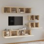 Set de muebles para TV 6 pzas madera contrachapada roble sonoma de vidaXL, Muebles TV - Ref: Foro24-3114600, Precio: 216,38 €...