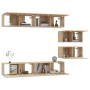 Set de muebles para TV 6 pzas madera contrachapada roble sonoma de vidaXL, Muebles TV - Ref: Foro24-3114600, Precio: 216,38 €...