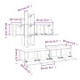 Juego de mueble TV 7 piezas madera contrachapada roble ahumado de vidaXL, Muebles TV - Ref: Foro24-3114507, Precio: 169,38 €,...