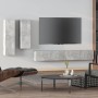 Set de muebles de TV 4 pzas madera contrachapada gris hormigón de vidaXL, Muebles TV - Ref: Foro24-3114633, Precio: 193,59 €,...
