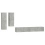 Set de muebles de TV 4 pzas madera contrachapada gris hormigón de vidaXL, Muebles TV - Ref: Foro24-3114633, Precio: 193,59 €,...