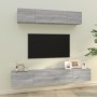 Set de muebles para TV 4 pzas madera contrachapada gris Sonoma de vidaXL, Muebles TV - Ref: Foro24-3114540, Precio: 157,87 €,...