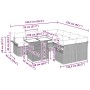Conjunto de sofá de jardín 9 pcs Gris Claro ratán sintético en Sofás de exterior | Comprar online en Foru.es