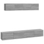 Set de muebles para TV 4 pzas madera contrachapada gris Sonoma de vidaXL, Muebles TV - Ref: Foro24-3114540, Precio: 157,87 €,...